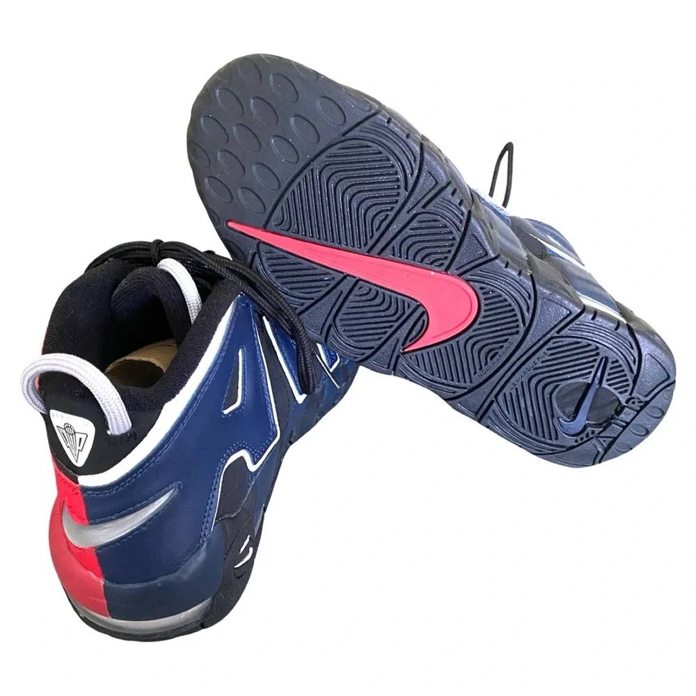 Nike Air More Uptempo Shoes 7 Youth Athletic Boys Basketball Black Red Blue New